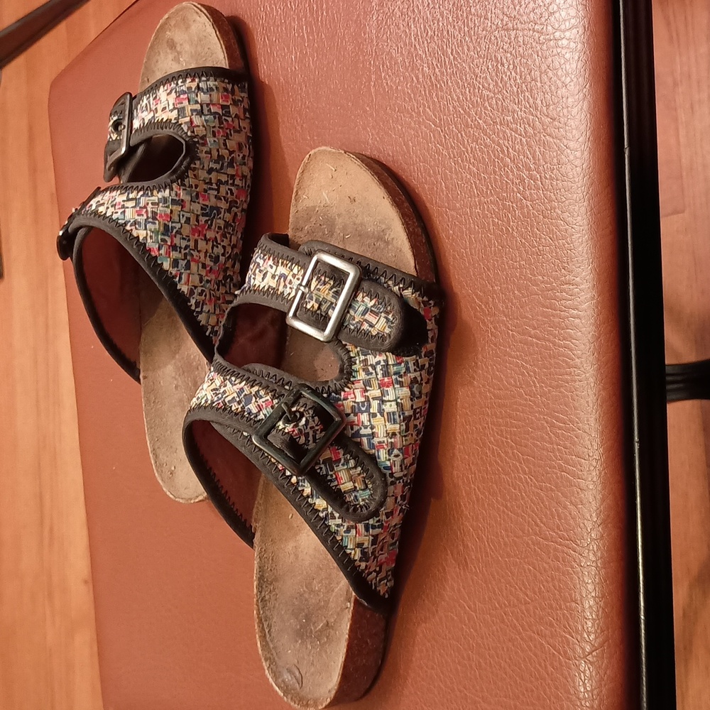 bernie mev multi color sandals, sz 36 - Picture 6 of 7